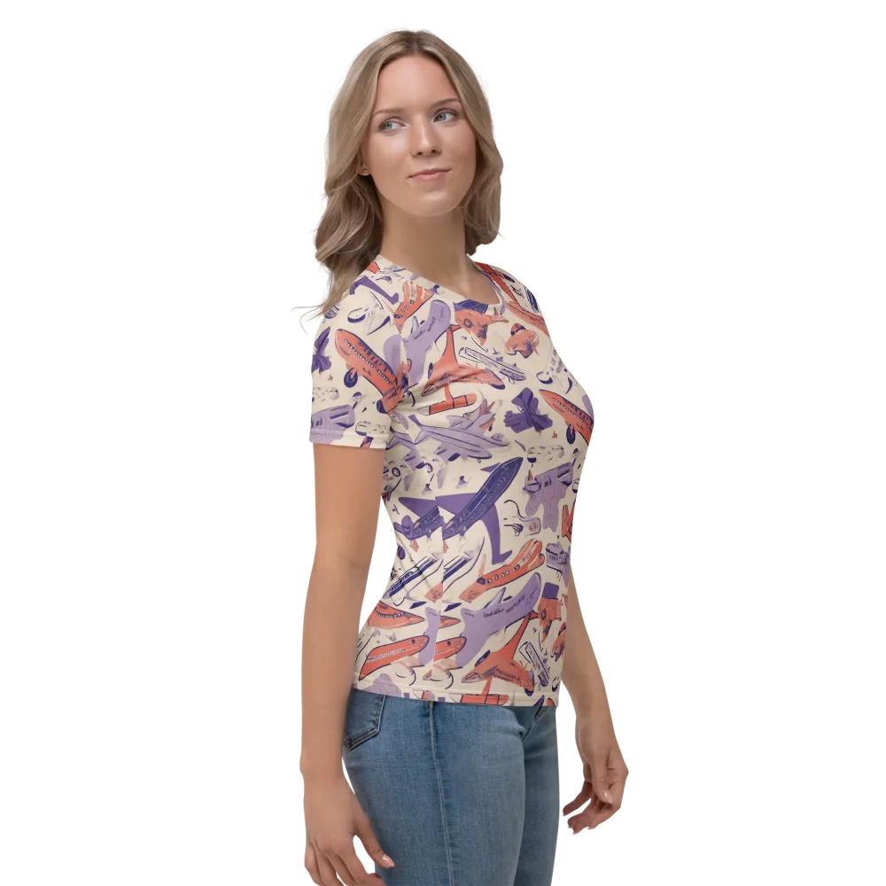 Cloudline Fleet on Women's Crew Neck T-Shirt — Right