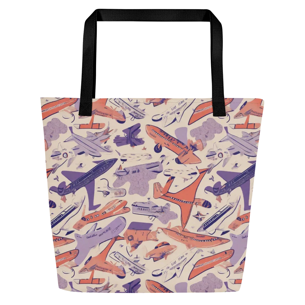 Cloudline Fleet on Large Tote Bag W/ Pocket — Front