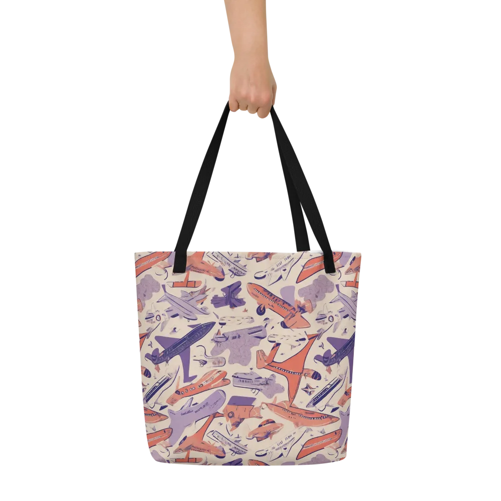Cloudline Fleet on Large Tote Bag W/ Pocket — Front