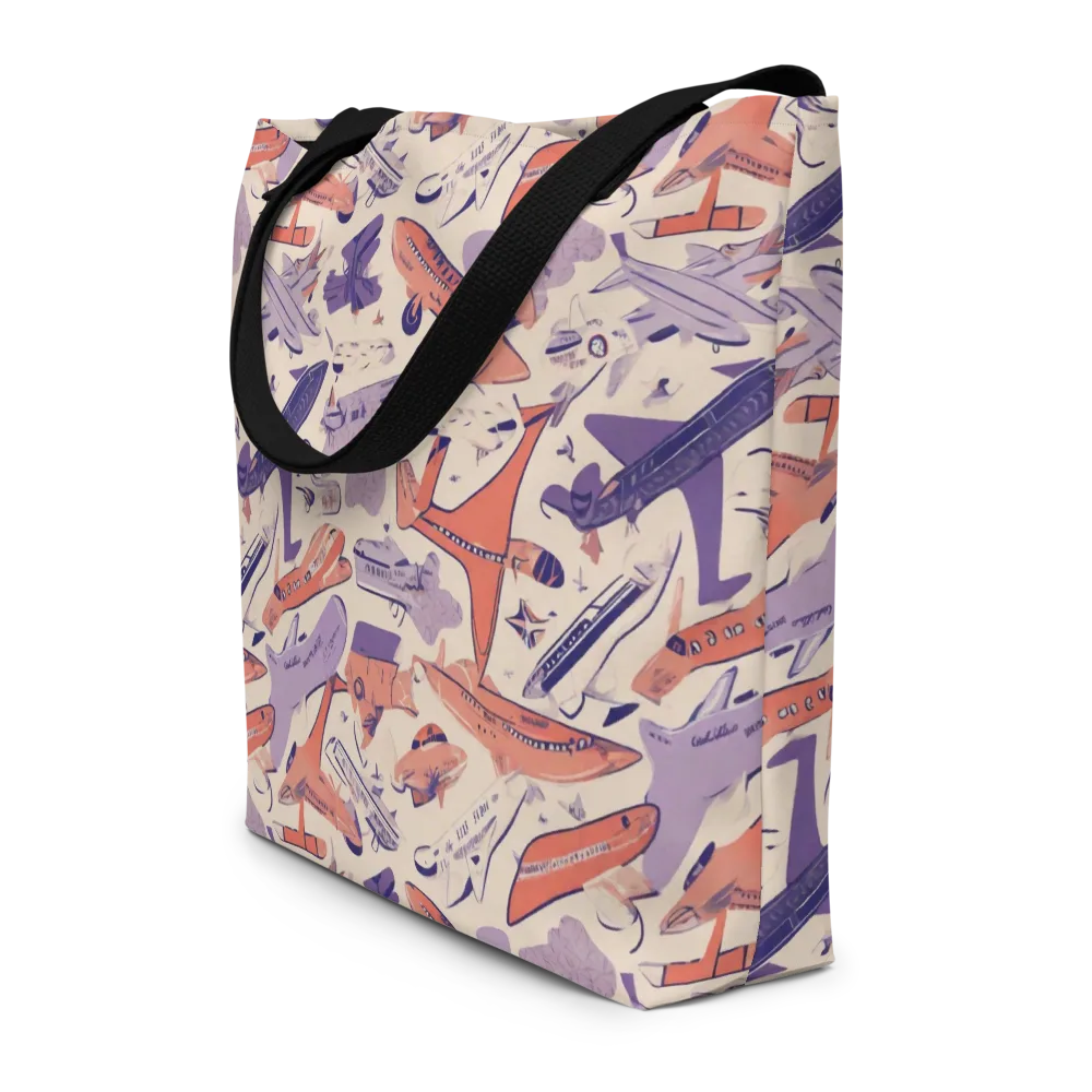 Cloudline Fleet on Large Tote Bag W/ Pocket — Front