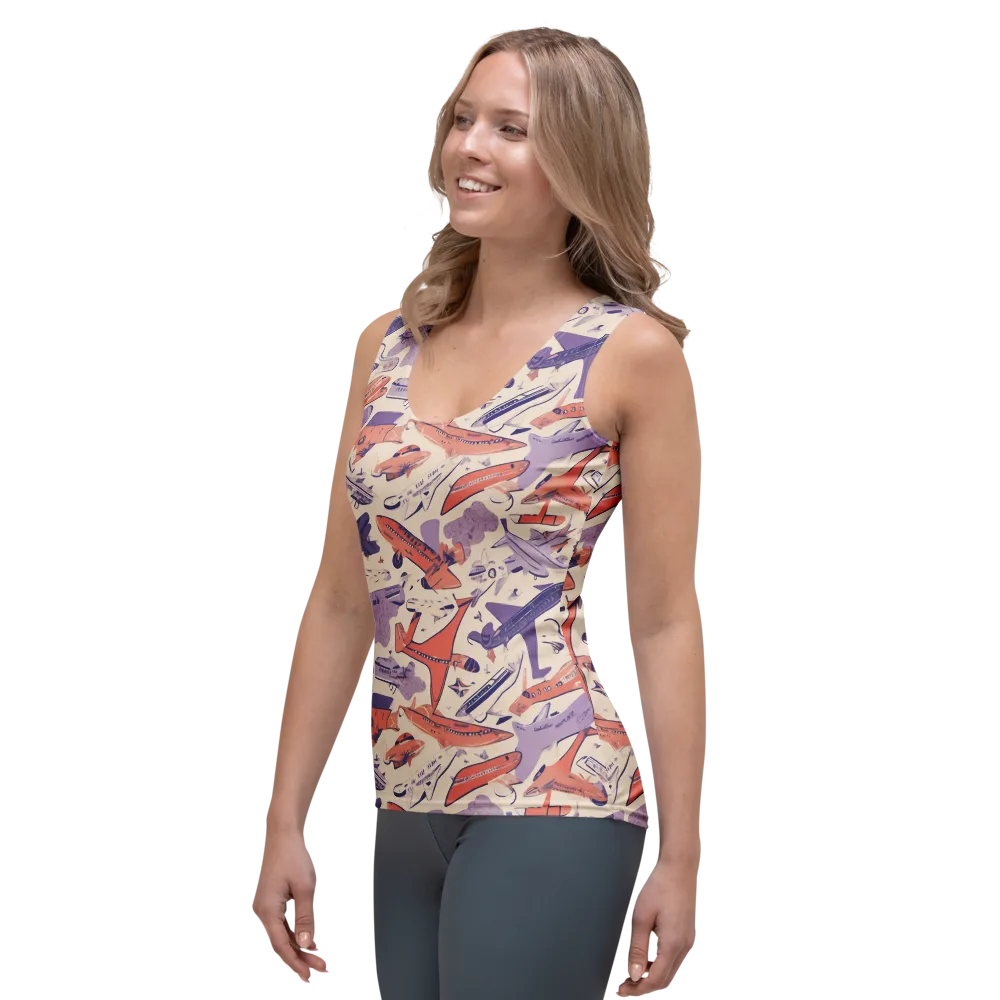 Cloudline Fleet on Women's Tank Top — Left Front