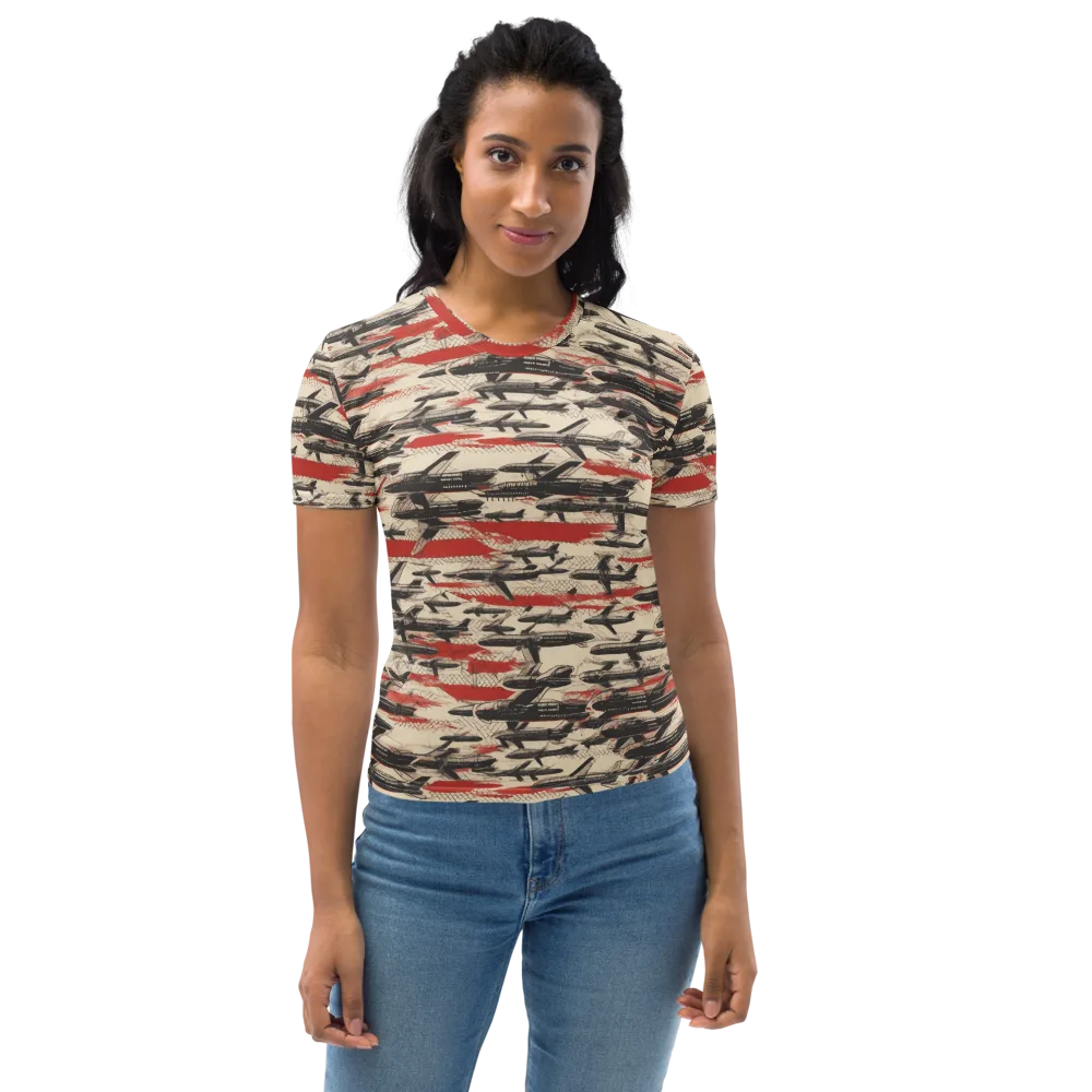 Jetstream Ledger on Women's Crew Neck T-Shirt — Front