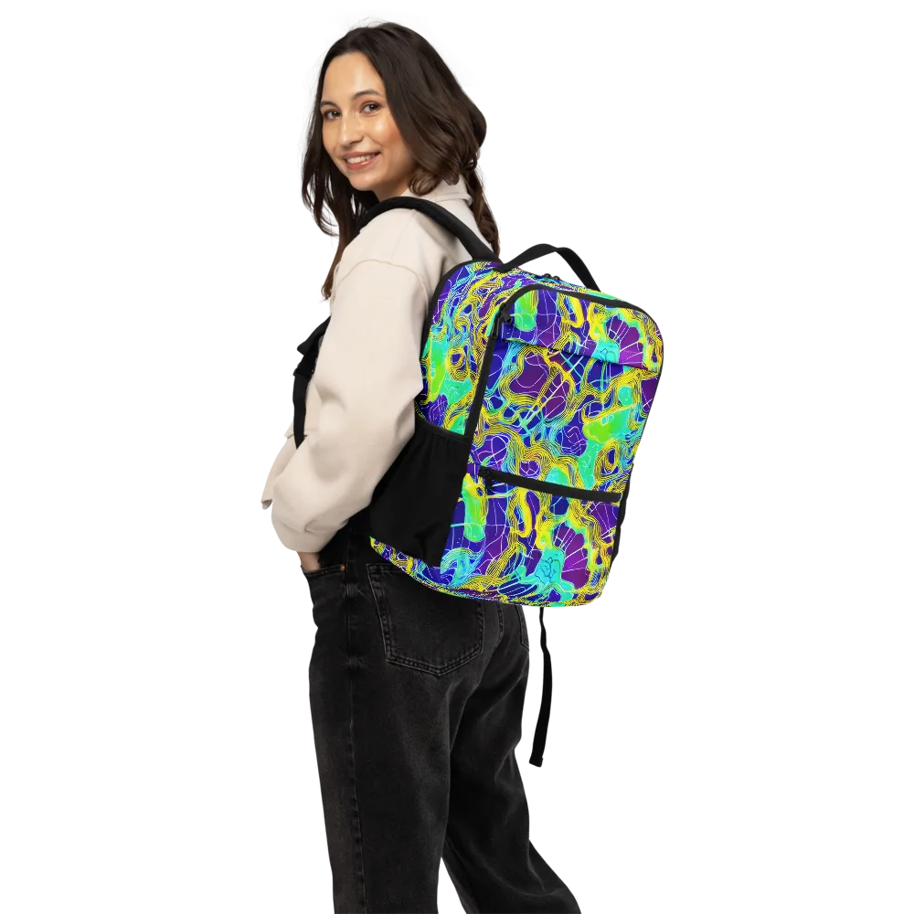 Caroline Gotch on Utility Backpack — Back
