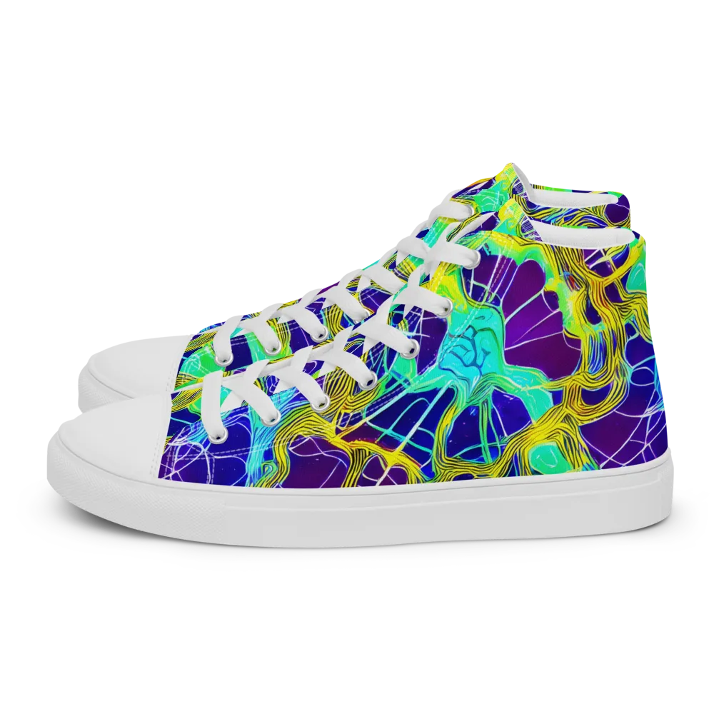 Caroline Gotch on Men's High Top Canvas Shoes — Left