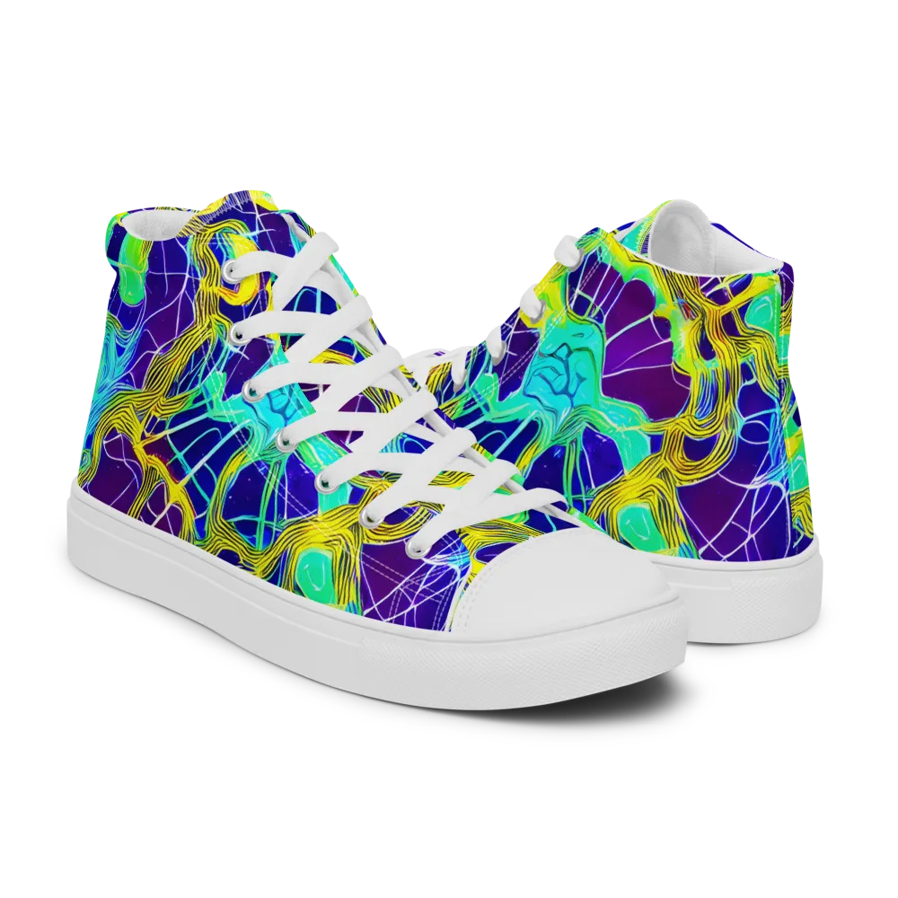 Caroline Gotch on Men's High Top Canvas Shoes — Right