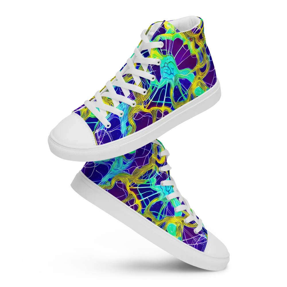 Caroline Gotch on Men's High Top Canvas Shoes — Front