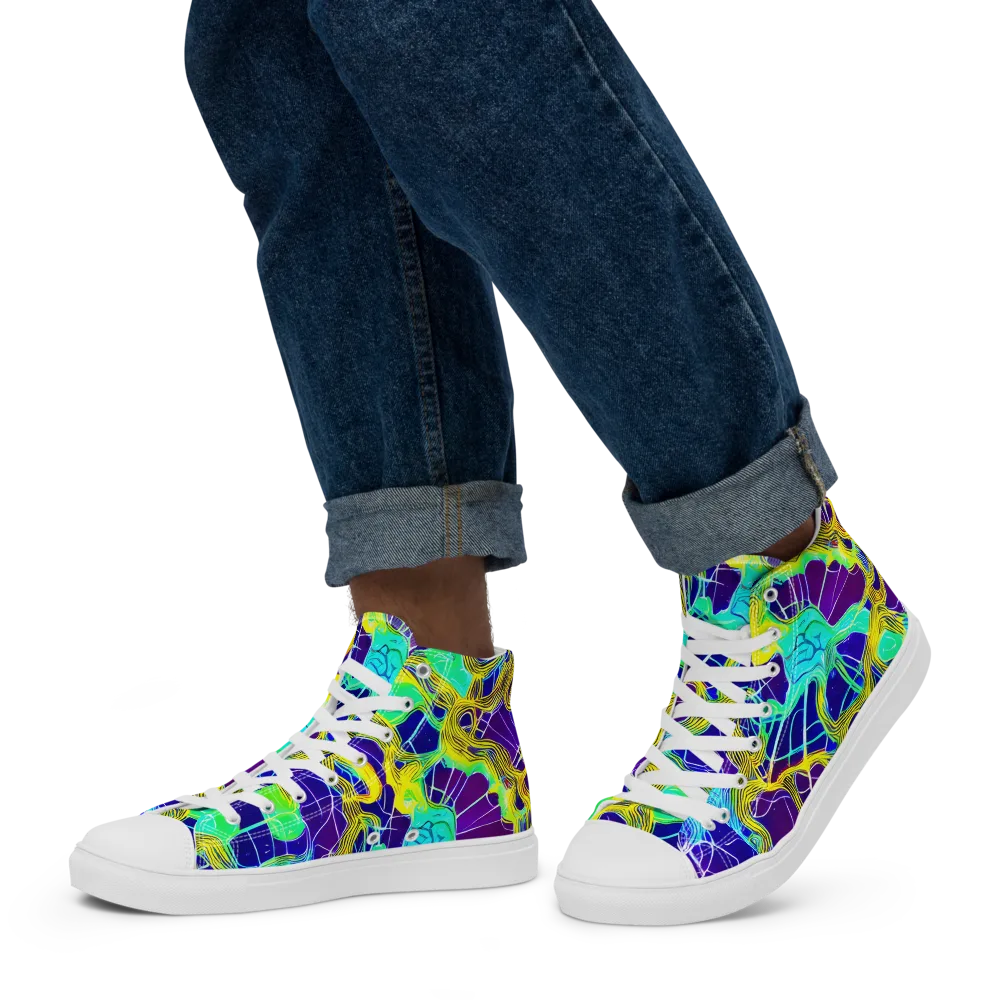 Caroline Gotch on Men's High Top Canvas Shoes — Left