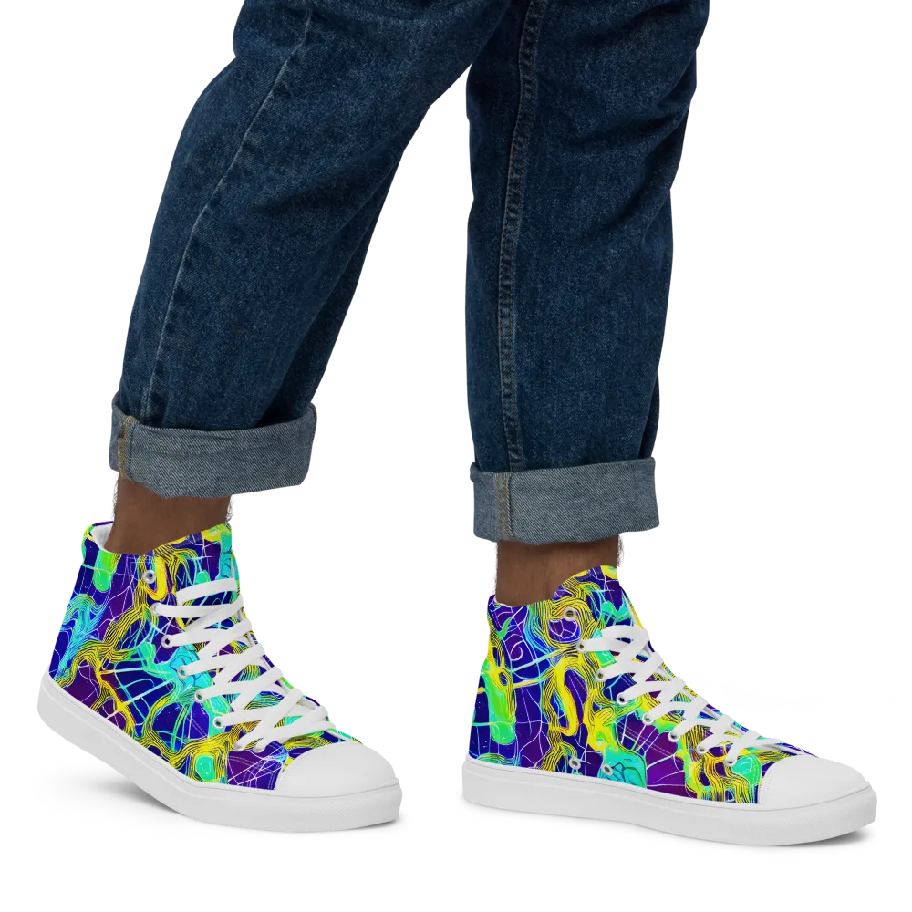 Caroline Gotch on Men's High Top Canvas Shoes — Right