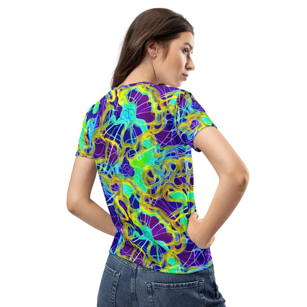 Caroline Gotch on Women's Crew Neck T-Shirt — Back