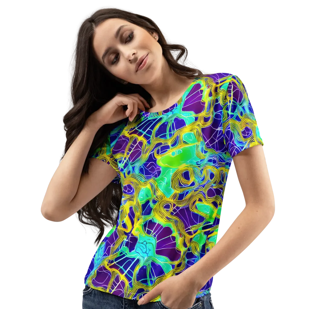Caroline Gotch on Women's Crew Neck T-Shirt — Left Front