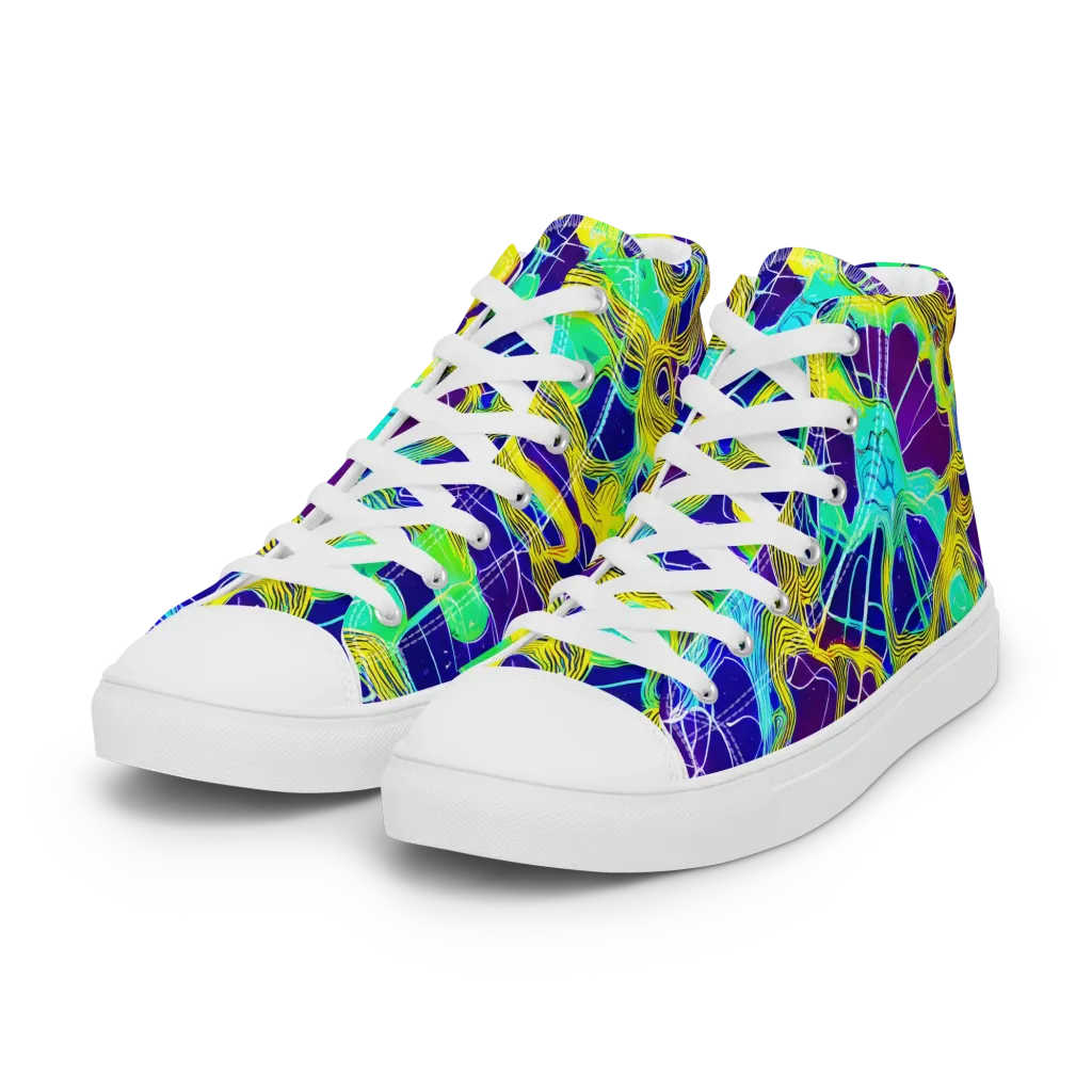 Caroline Gotch on Women's High Top Canvas Shoes — Left Front