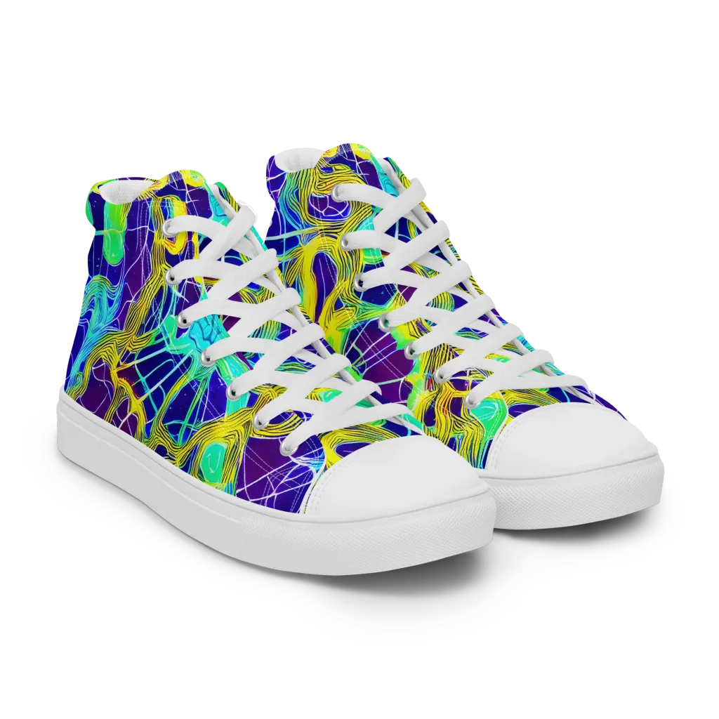 Caroline Gotch on Women's High Top Canvas Shoes — Right Front