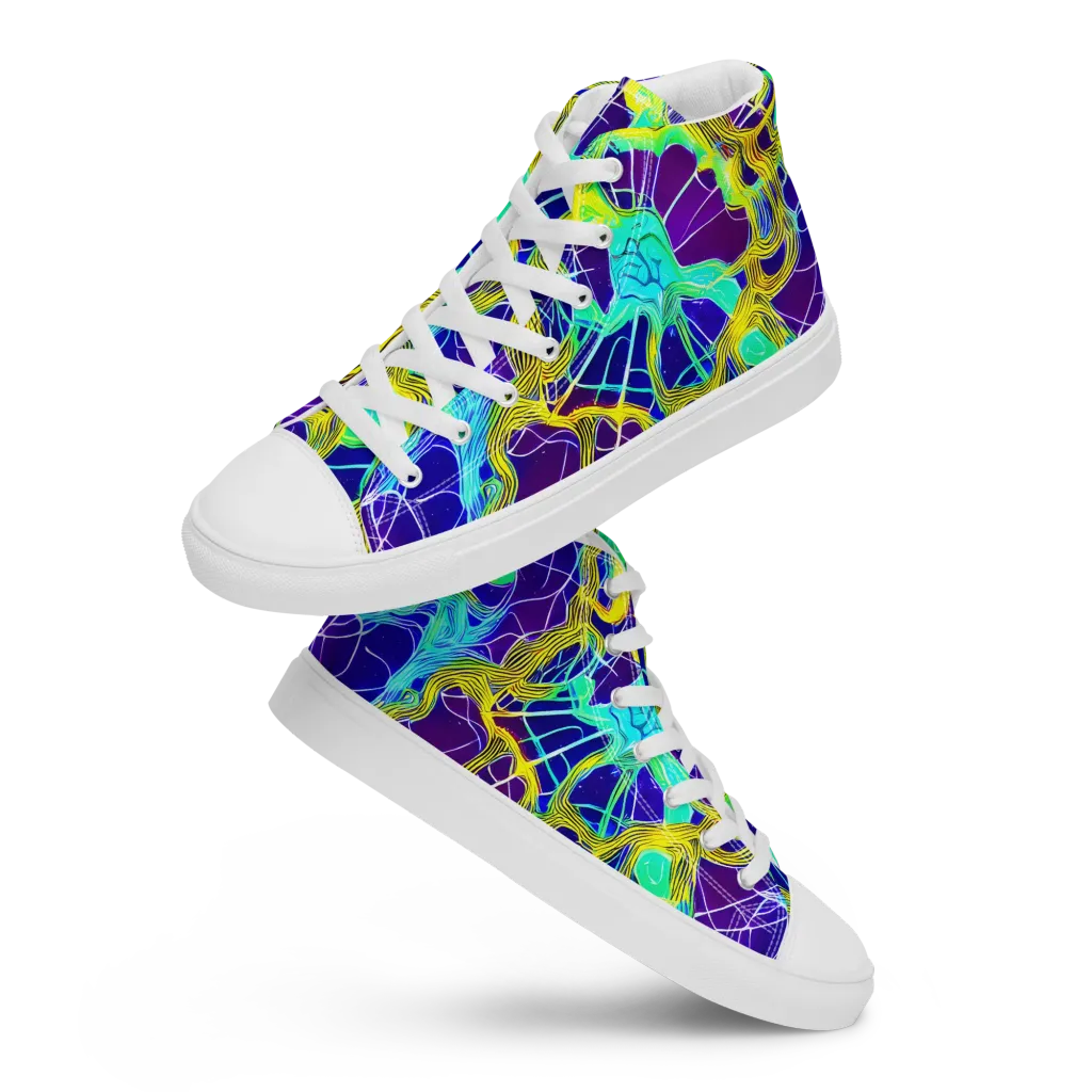 Caroline Gotch on Women's High Top Canvas Shoes — Front