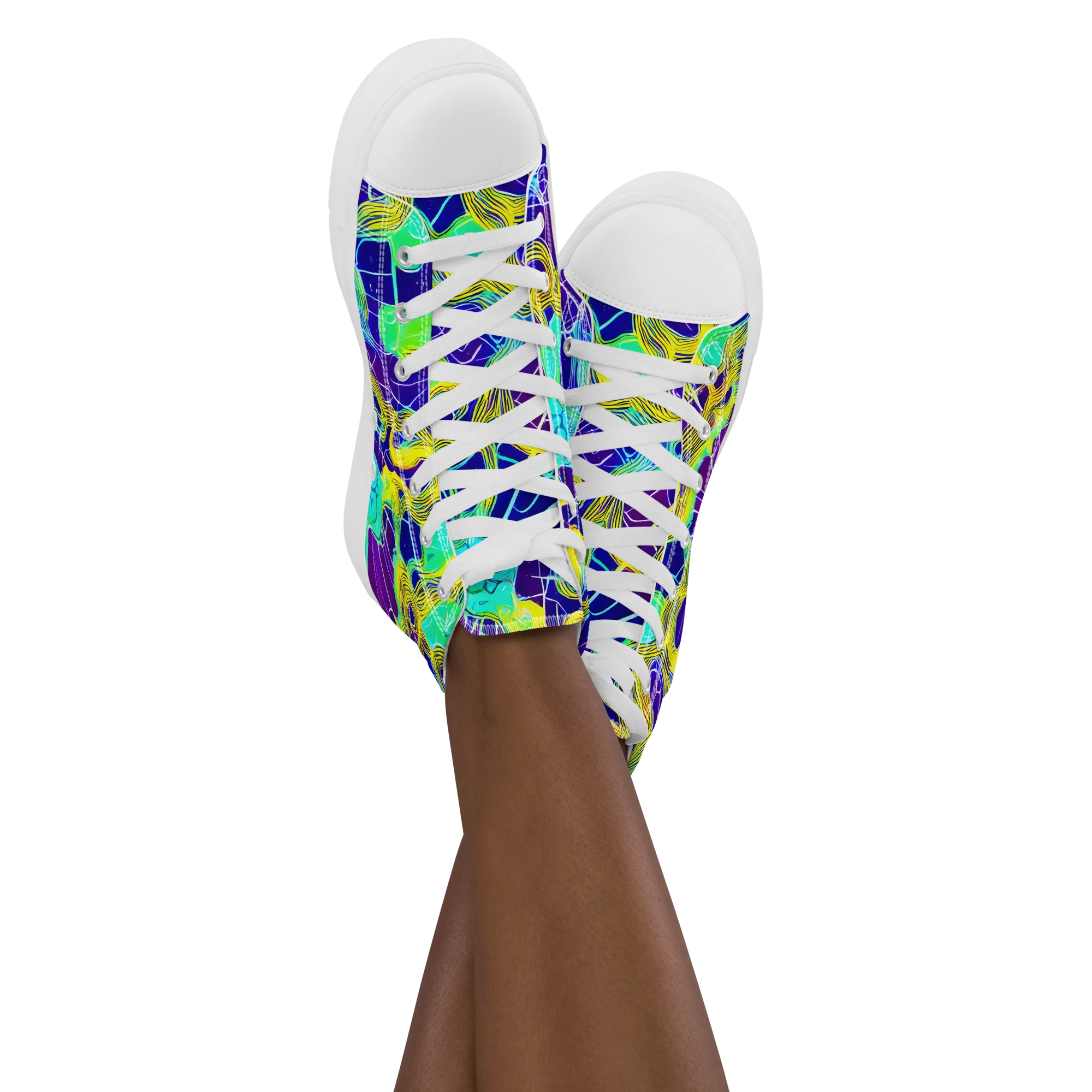Caroline Gotch on Women's High Top Canvas Shoes — Front
