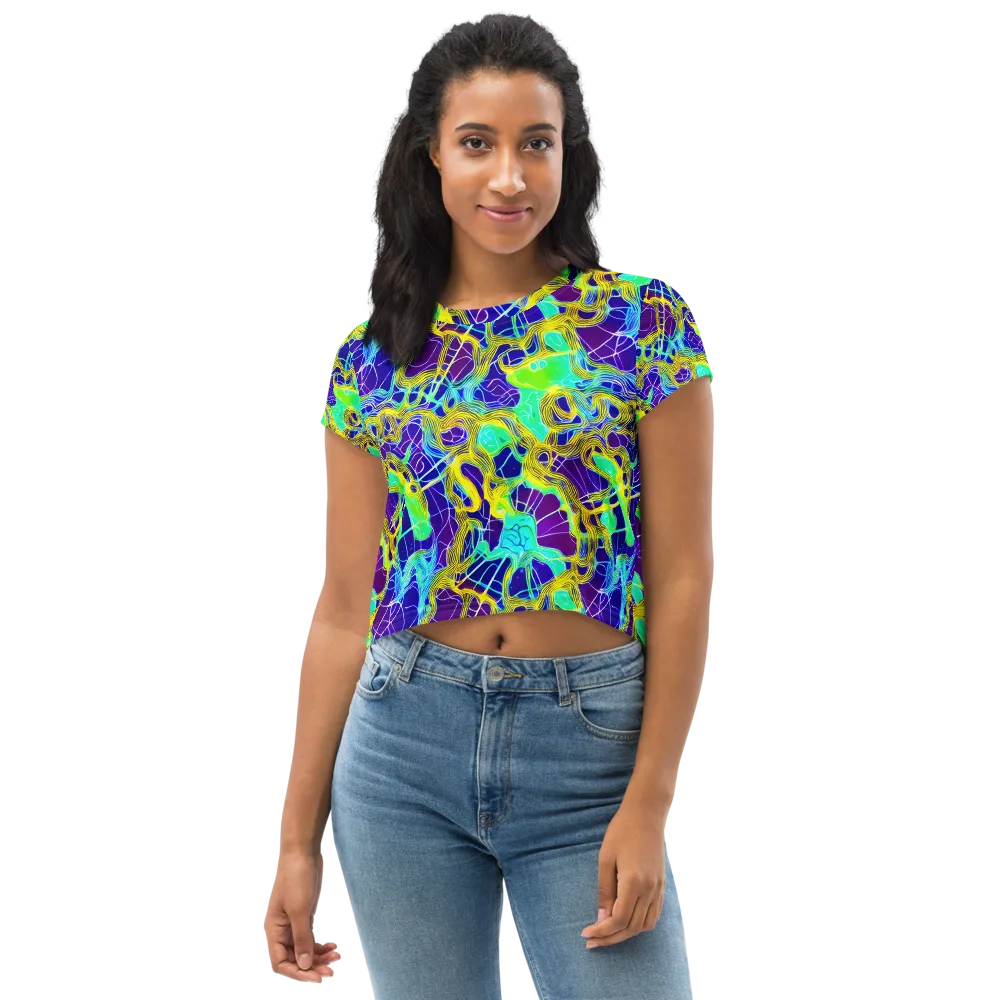 Caroline Gotch on Crop Tee — Front