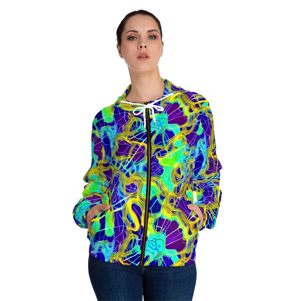 Caroline Gotch on Women's Full-Zip Hoodie — Front On Person