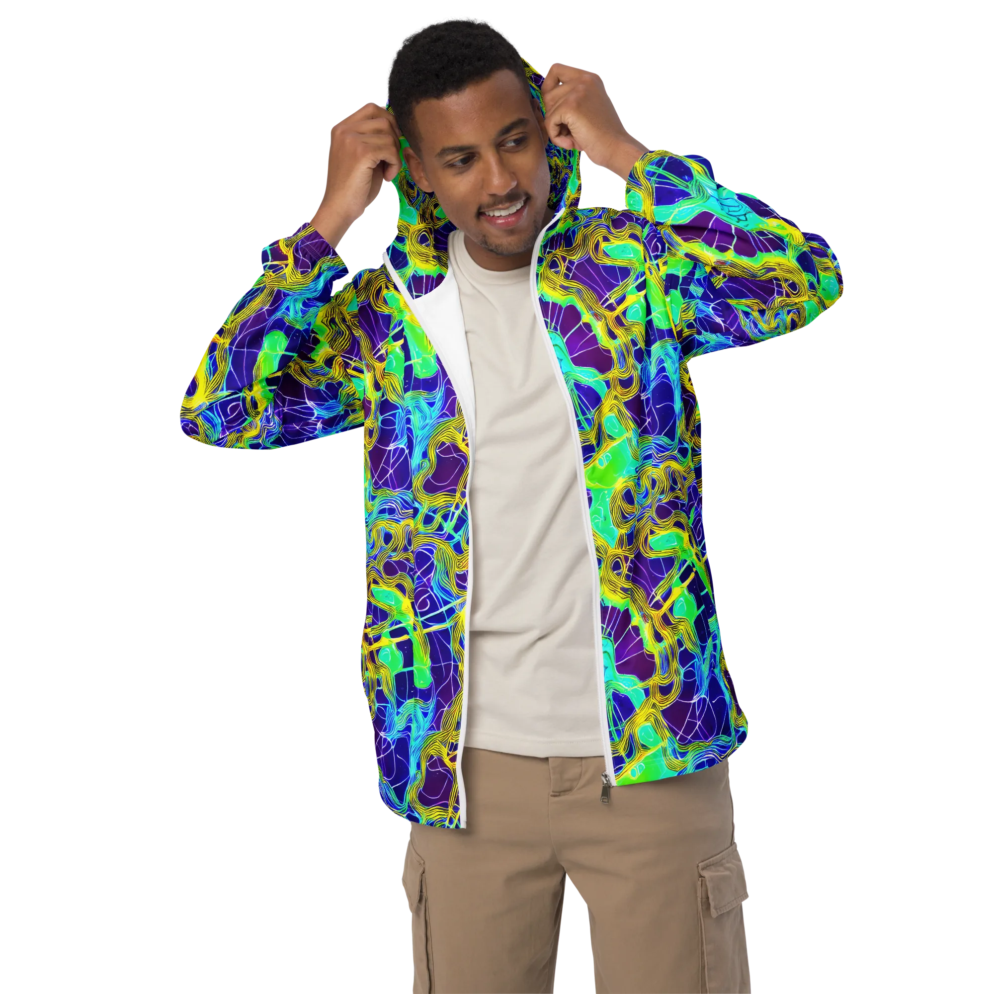 Caroline Gotch on Men's Windbreaker — Front