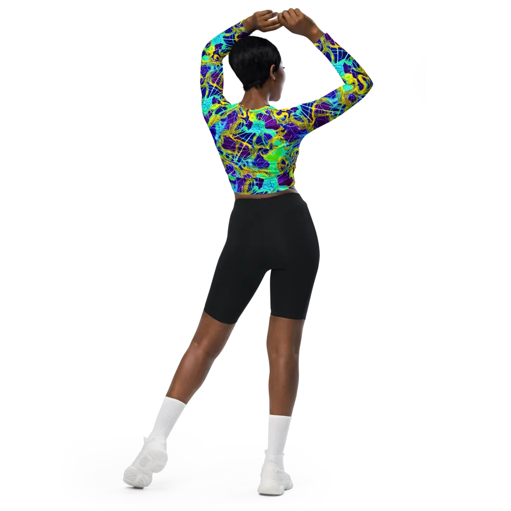 Caroline Gotch on Long Sleeve Crop Top — Back