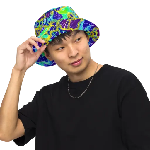 Caroline Gotch on a Reversible Bucket Hat