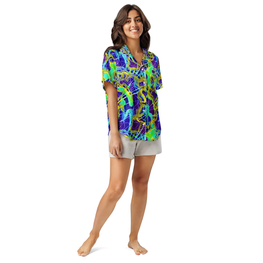 Caroline Gotch on Women's Short Sleeve Pajama Top — Front