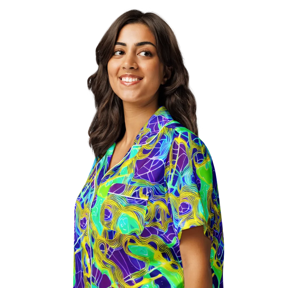 Caroline Gotch on Women's Short Sleeve Pajama Top — Left Front