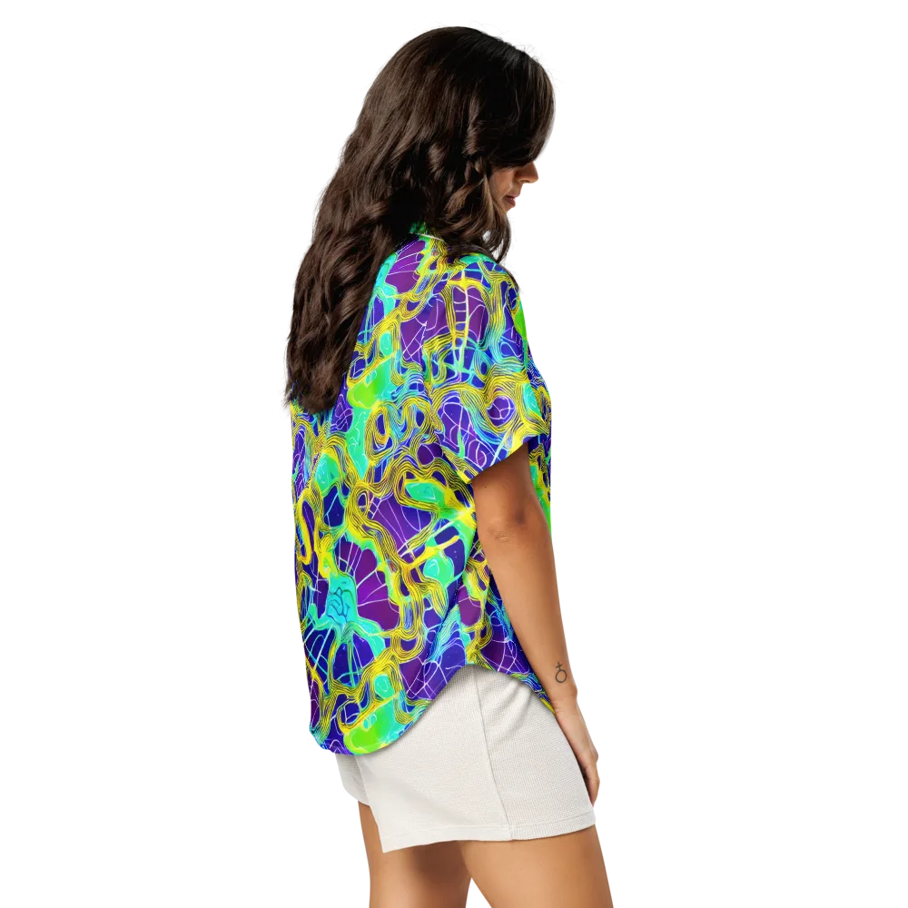 Caroline Gotch on Women's Short Sleeve Pajama Top — Right Back