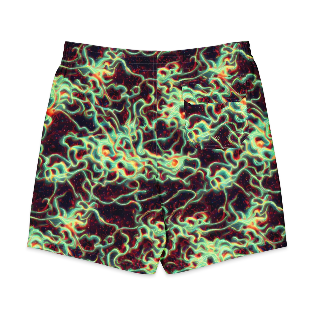 Chimeric Currents on Men's Board Shorts — Back
