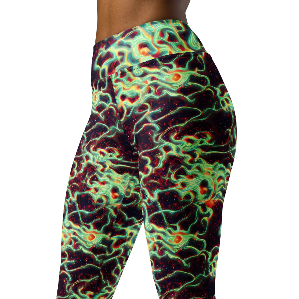 Chimeric Currents on Yoga Leggings — Left Front