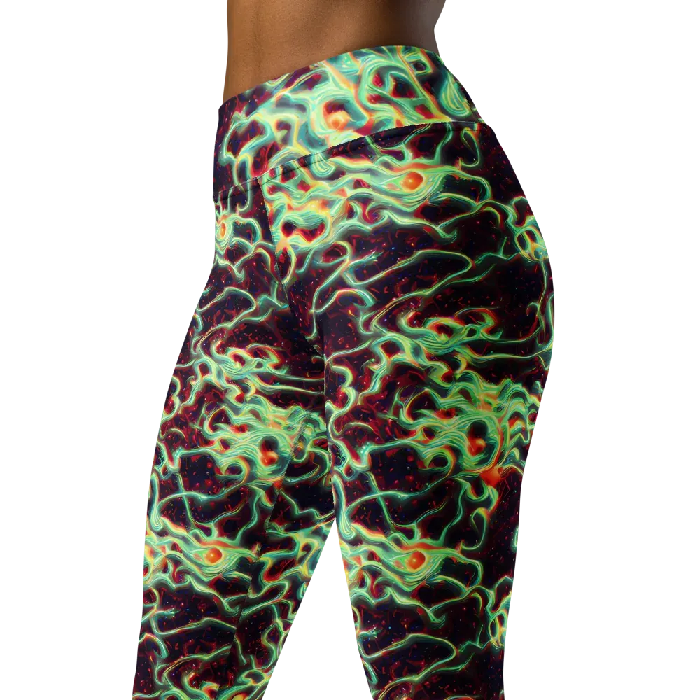 Chimeric Currents on Yoga Leggings — Left Front