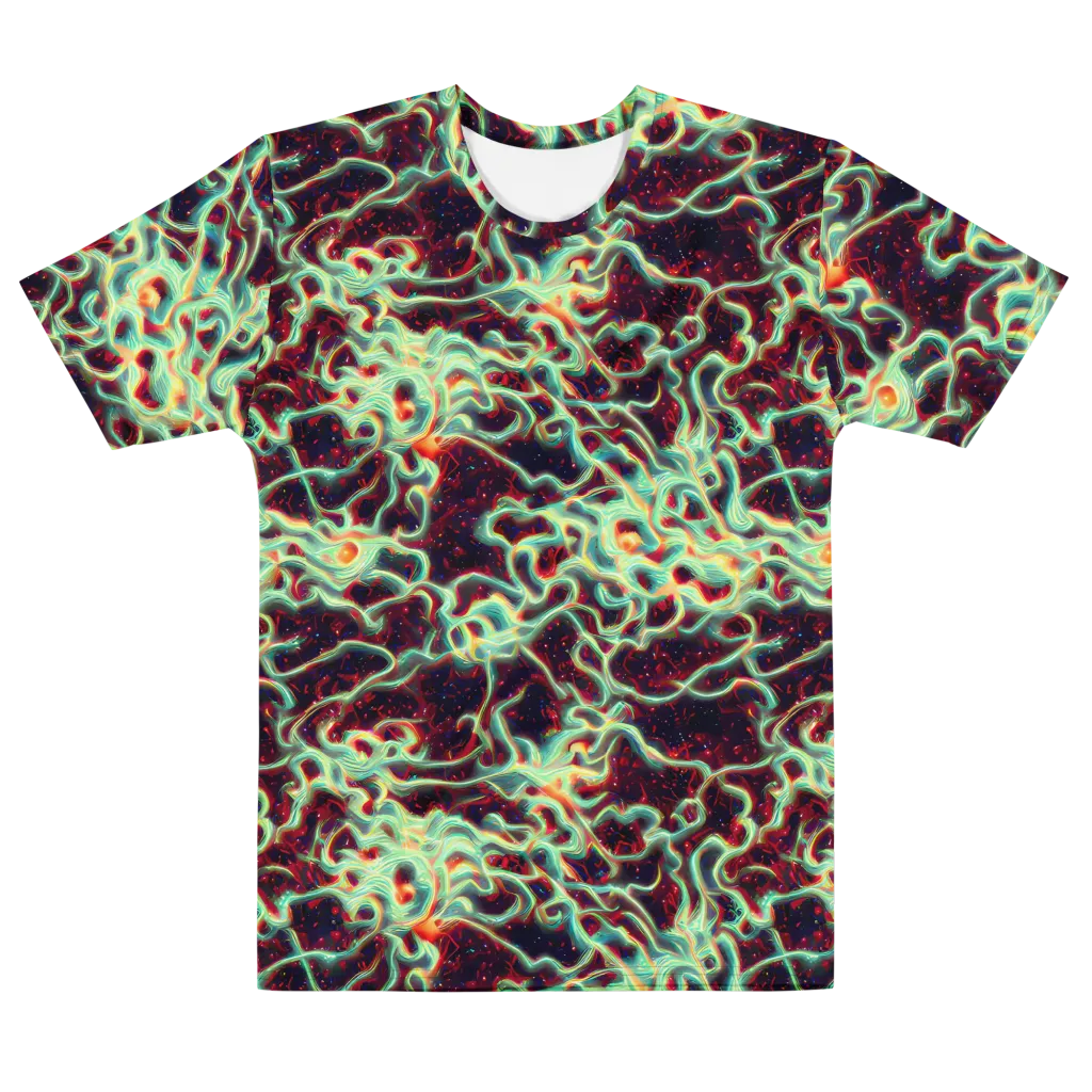 Chimeric Currents on Men's Cotton Crew Neck T-Shirt — Front