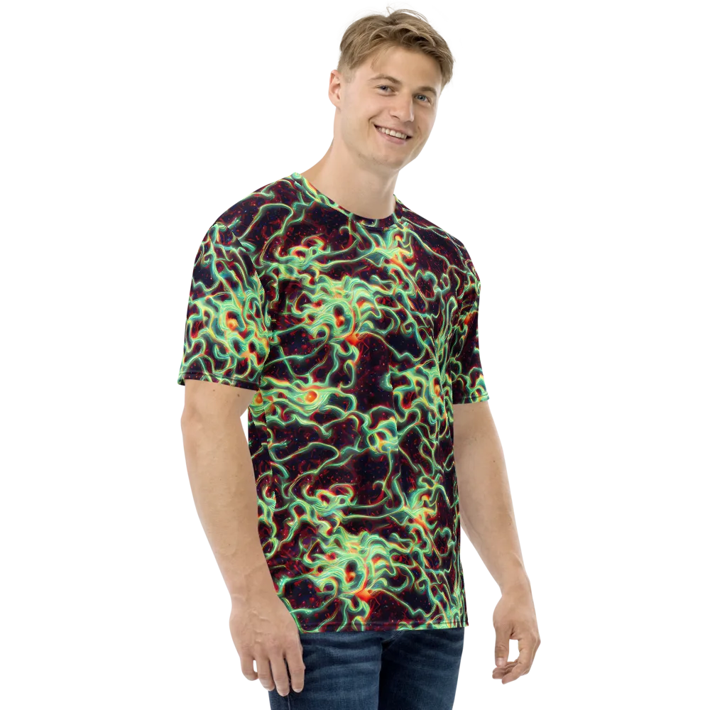 Chimeric Currents on Men's Crew Neck T-Shirt — Right