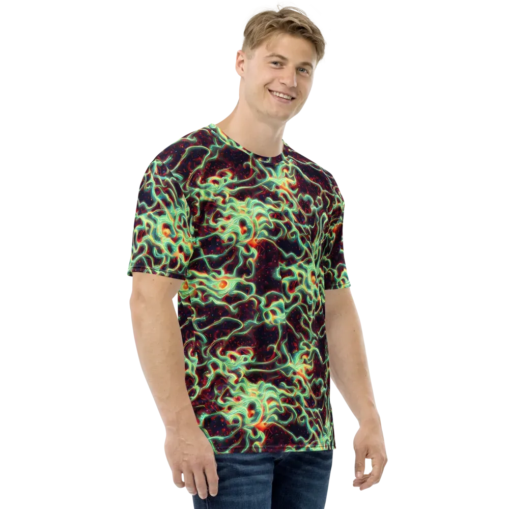 Chimeric Currents on Men's Crew Neck T-Shirt — Right