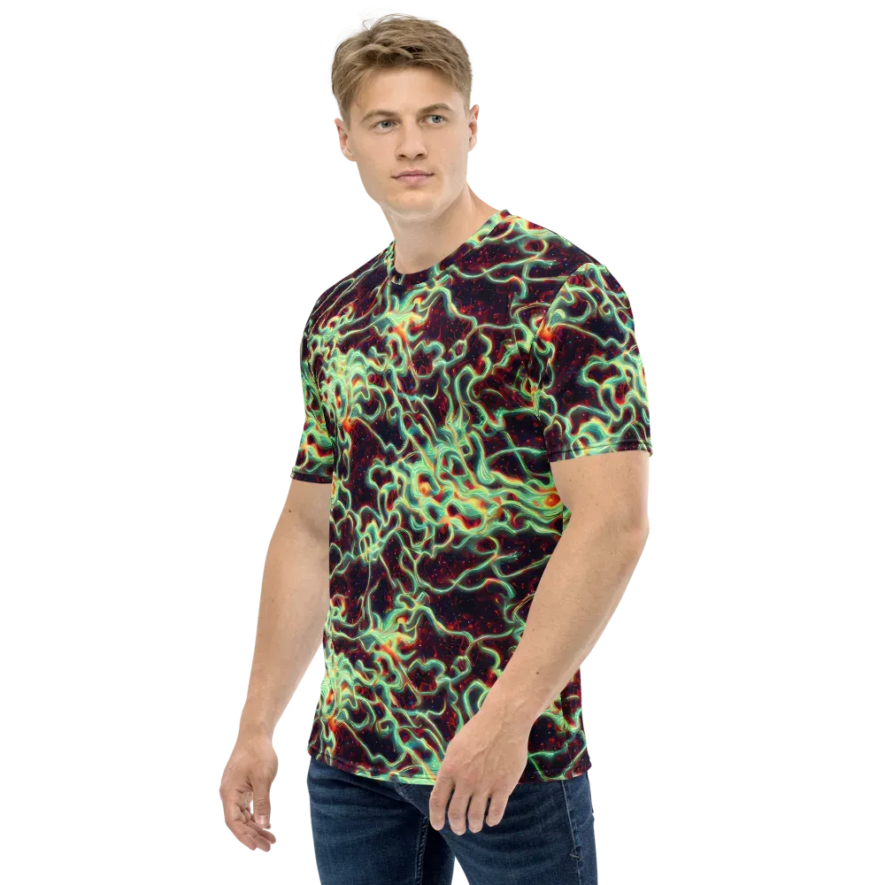 Chimeric Currents on Men's Crew Neck T-Shirt — Left