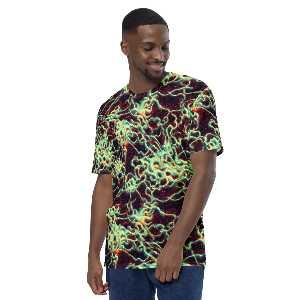 Chimeric Currents on Men's Crew Neck T-Shirt — Left