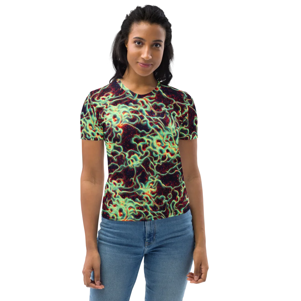 Chimeric Currents on Women's Crew Neck T-Shirt — Front
