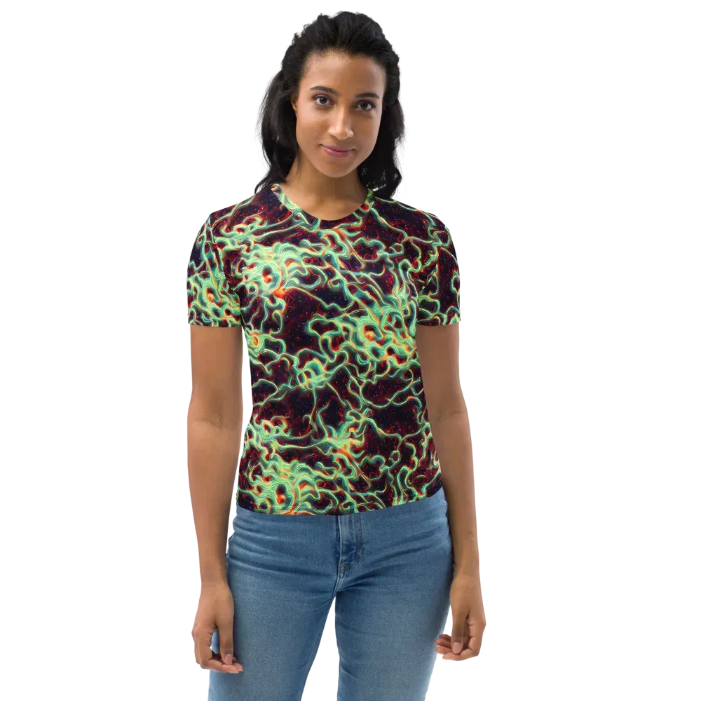 Chimeric Currents on Women's Crew Neck T-Shirt — Front