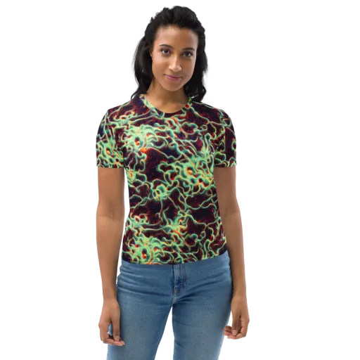 Chimeric Currents on a Women's Crew Neck T-Shirt
