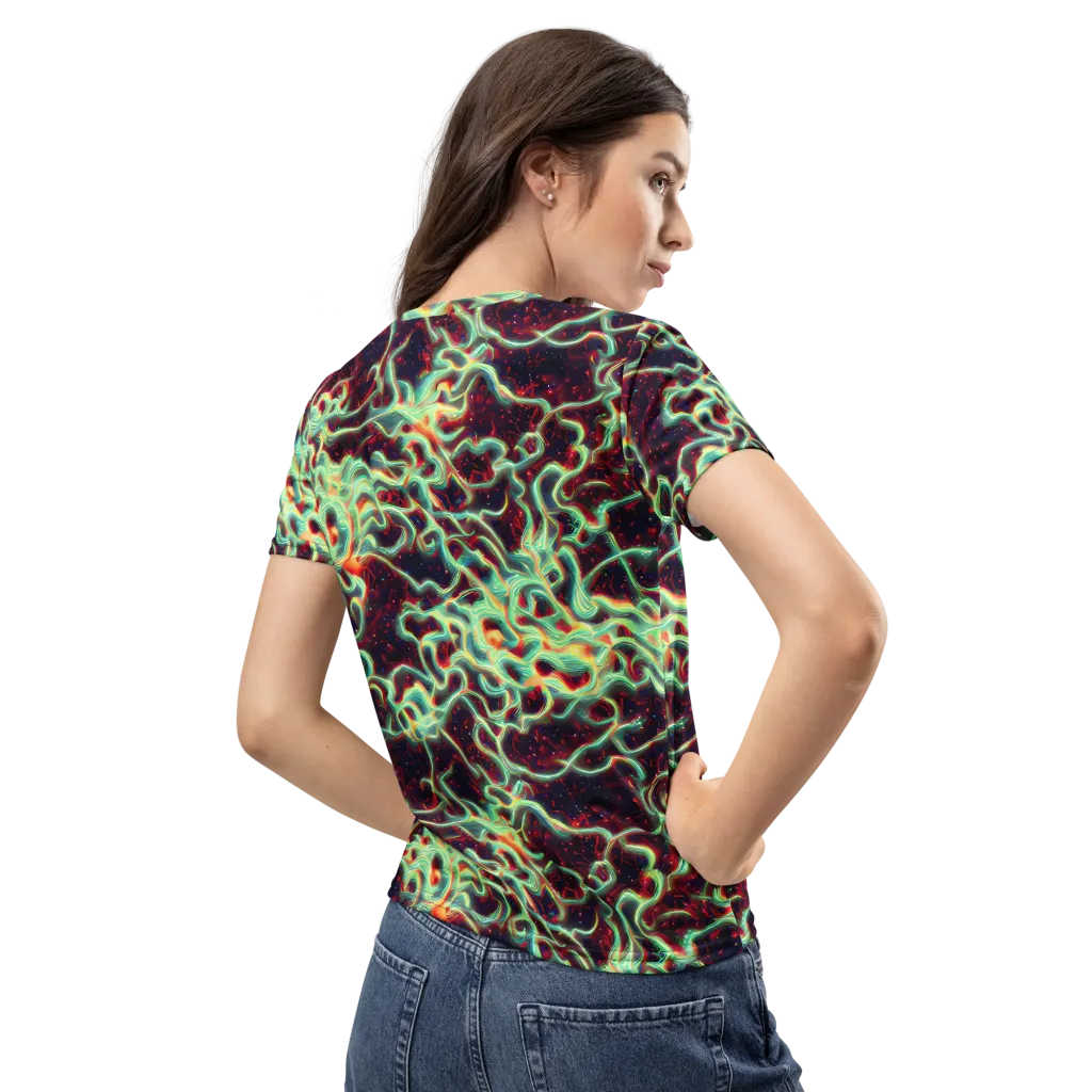 Chimeric Currents on Women's Crew Neck T-Shirt — Back