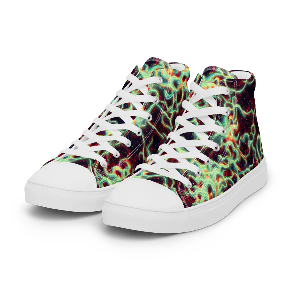 Chimeric Currents on Women's High Top Canvas Shoes — Left Front