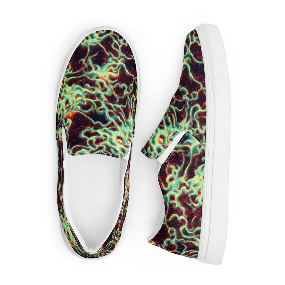 Chimeric Currents on Men's Slip-On Canvas Shoes — Front