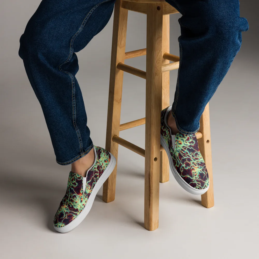Chimeric Currents on Men's Slip-On Canvas Shoes — Front