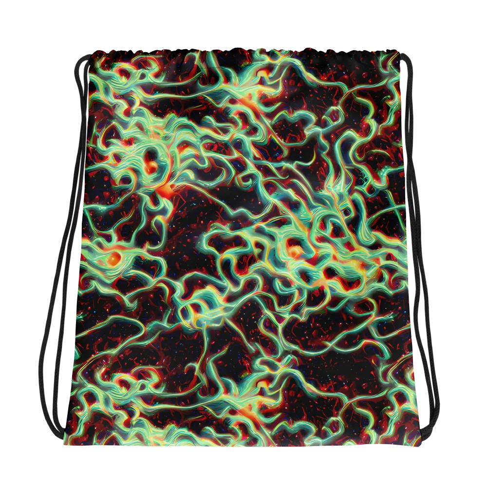 Chimeric Currents on Drawstring Bag — Photo