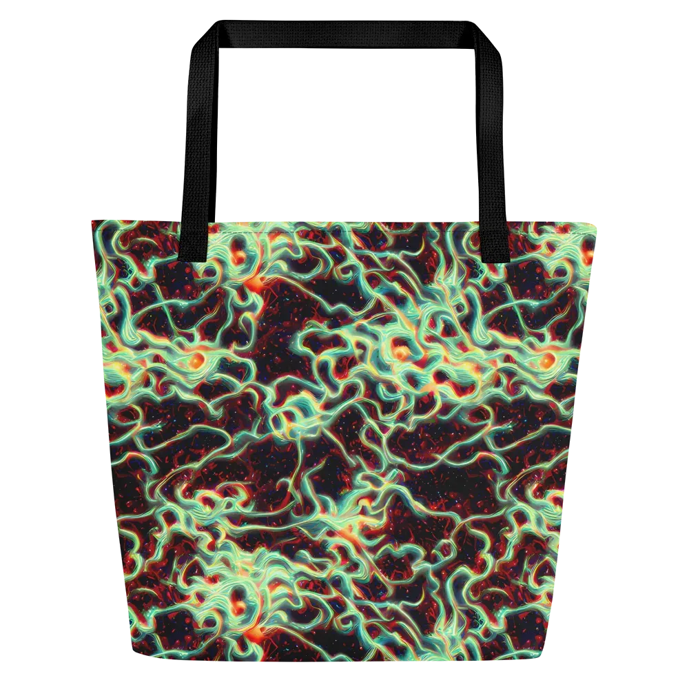 Chimeric Currents on Large Tote Bag W/ Pocket — Front