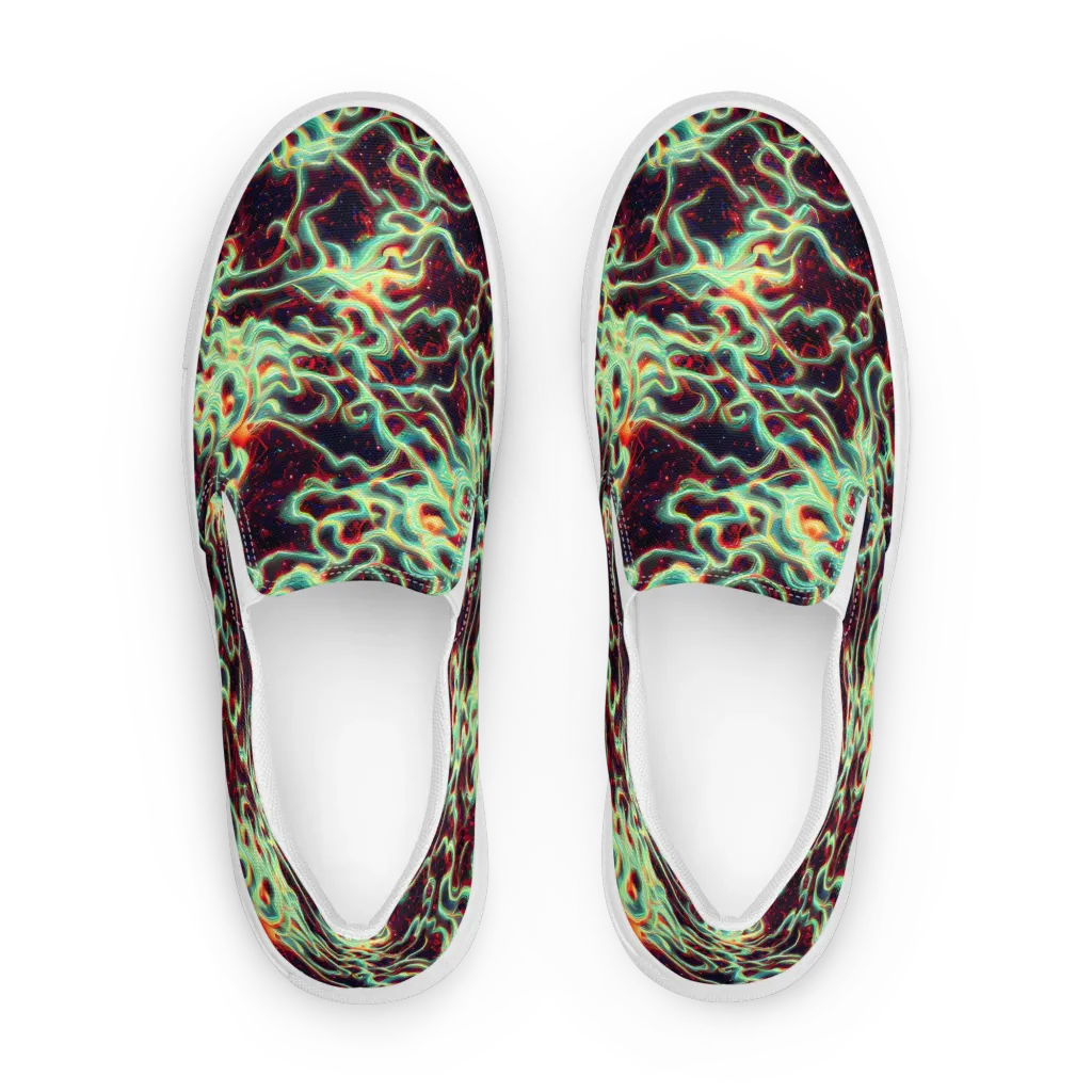 Chimeric Currents on Women's Slip-On Canvas Shoes — Front