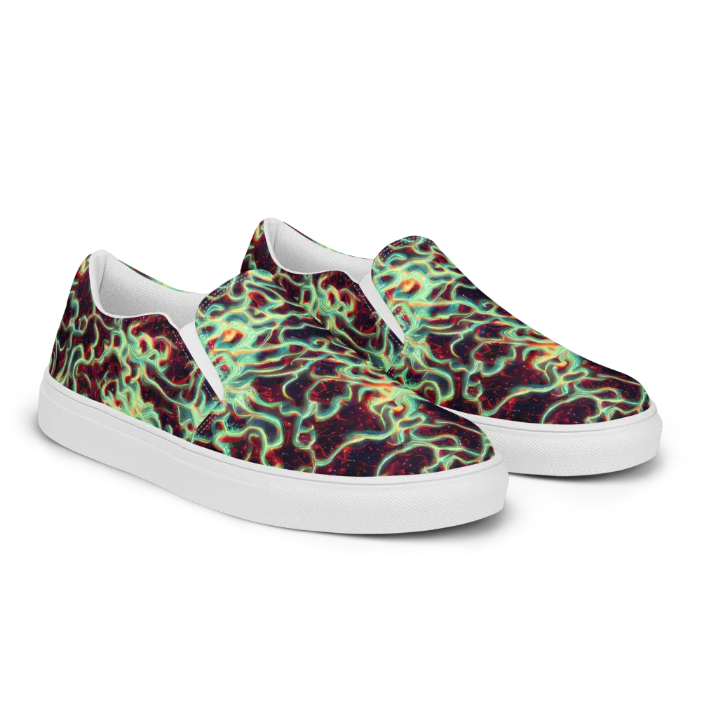Chimeric Currents on Women's Slip-On Canvas Shoes — Right Front