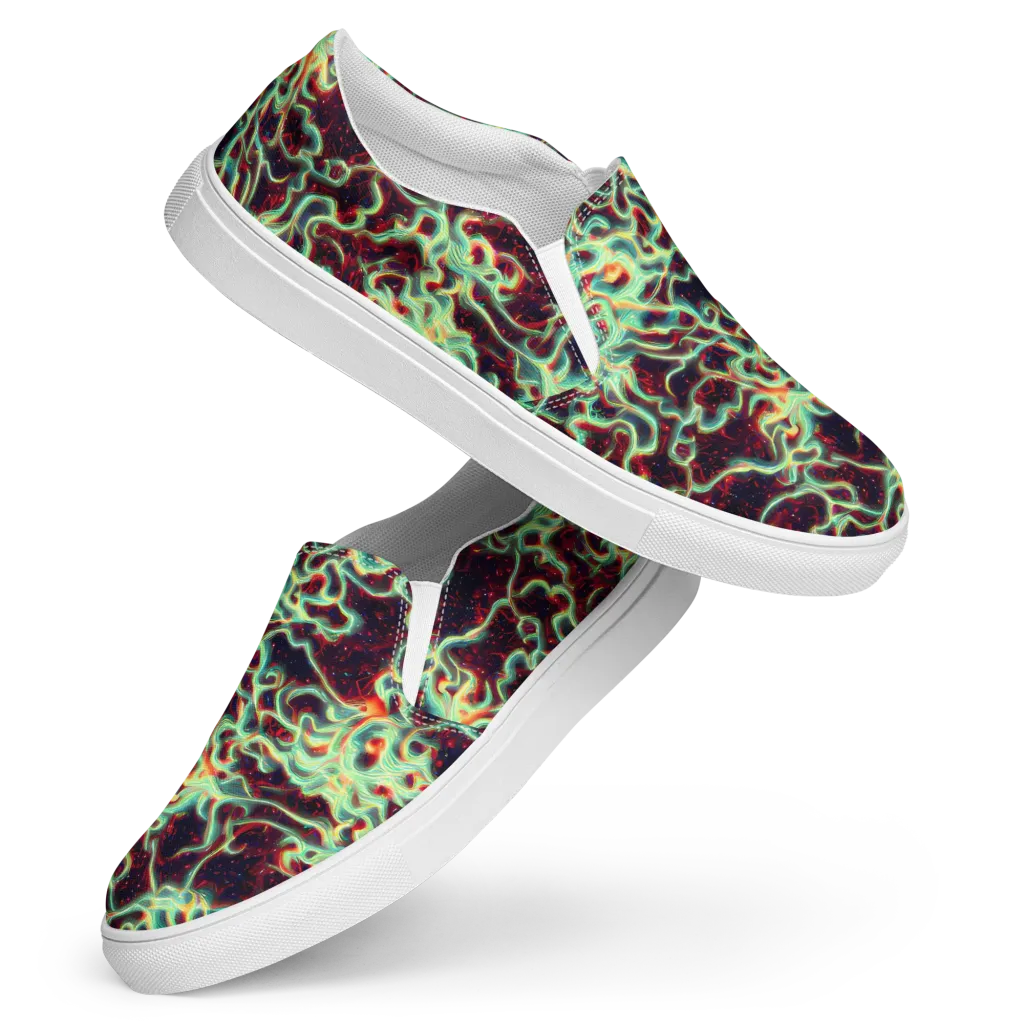 Chimeric Currents on Women's Slip-On Canvas Shoes — Front