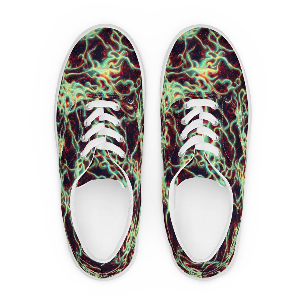 Chimeric Currents on Men's Lace-Up Canvas Shoes — Front
