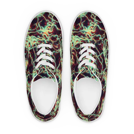 Chimeric Currents on a Men's Lace-Up Canvas Shoes