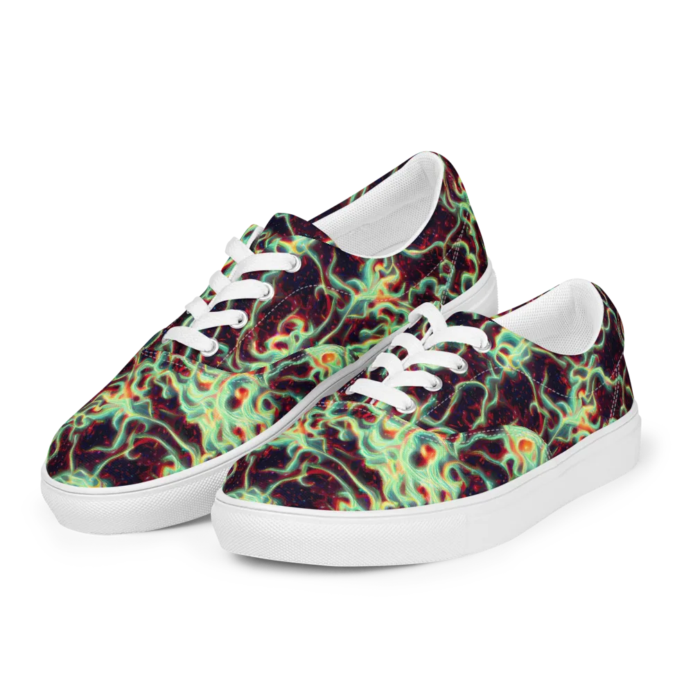 Chimeric Currents on Men's Lace-Up Canvas Shoes — Left Front