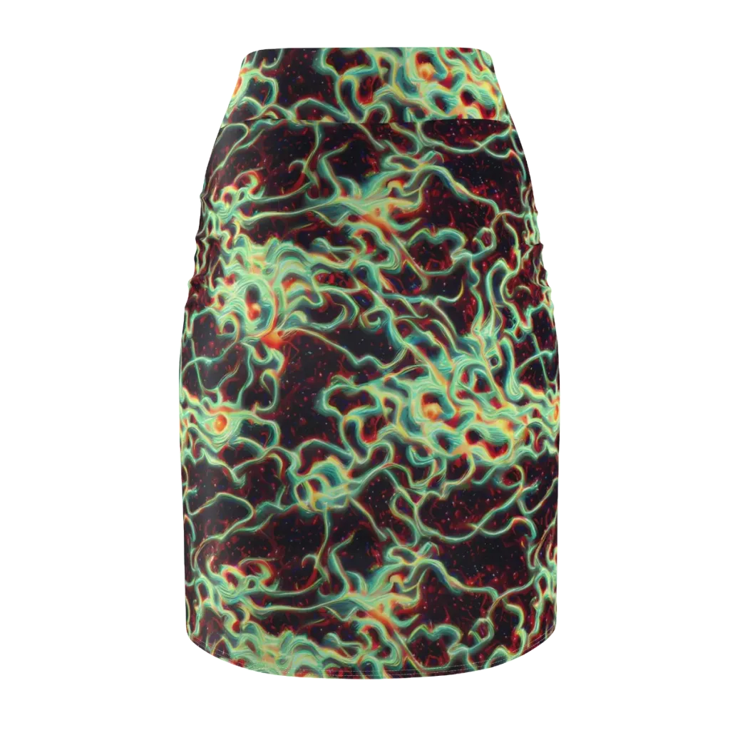 Chimeric Currents on Pencil Skirt — Back